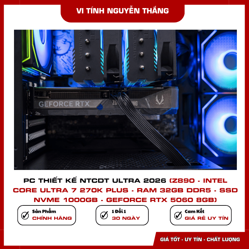 GeForce RTX 5060 8GB trên PC NTCDT Ultra 2026