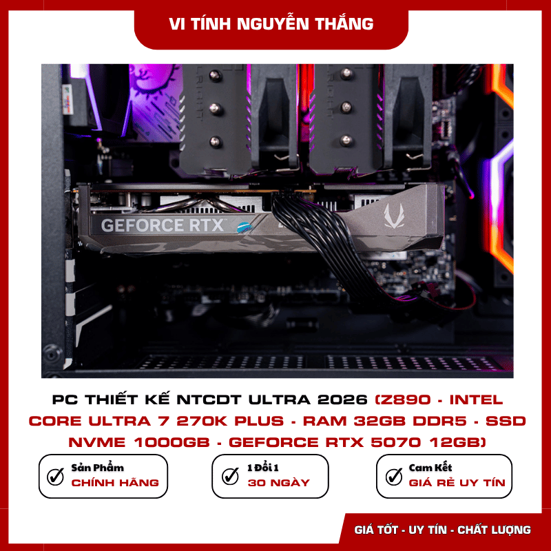 Intel Core Ultra 7 270K Plus trên PC NTCDT Ultra 2026
