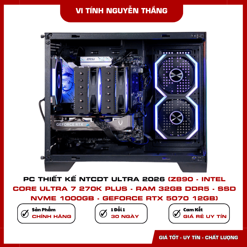 GeForce RTX 5070 12GB trên PC Thiết Kế NTCDT Ultra 2026