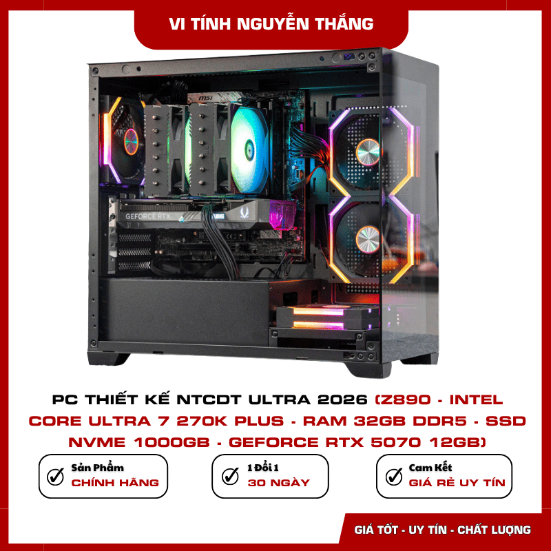Bộ PC Thiết Kế NTCDT Ultra 2026 hoàn chỉnh