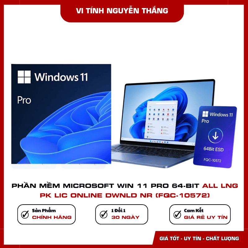 Phần mềm Microsoft Windows 11 Pro FQC-10572 dạng key điện tử
