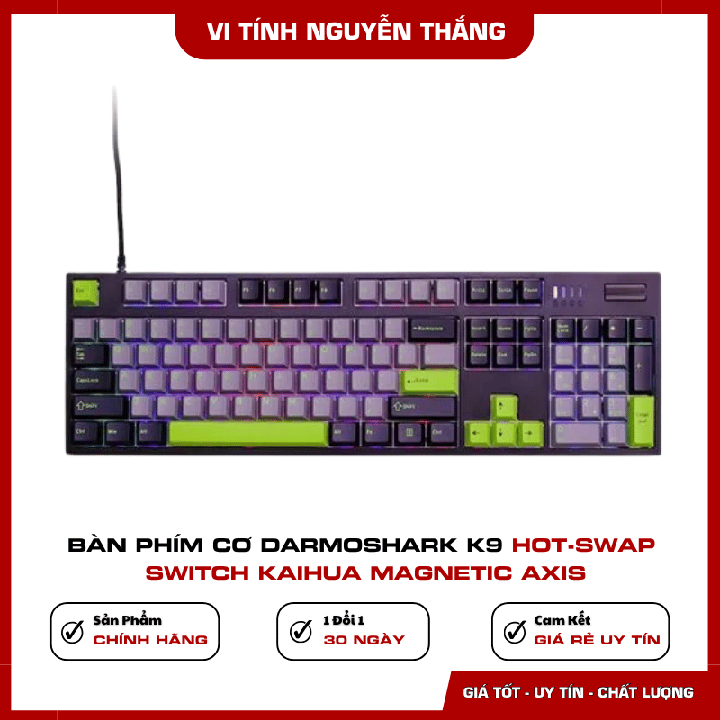 Bàn phím cơ Darmoshark K9 Kaihua Magnetic Axis
