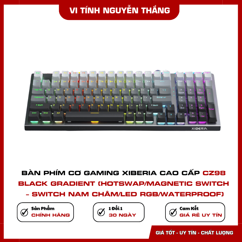 Tổng thể bàn phím gaming XIBERIA CZ98 Black Gradient