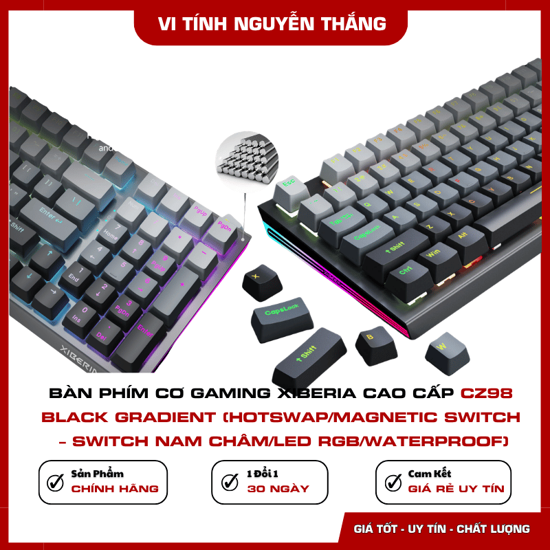 Thiết kế Black Gradient và LED RGB của bàn phím XIBERIA CZ98