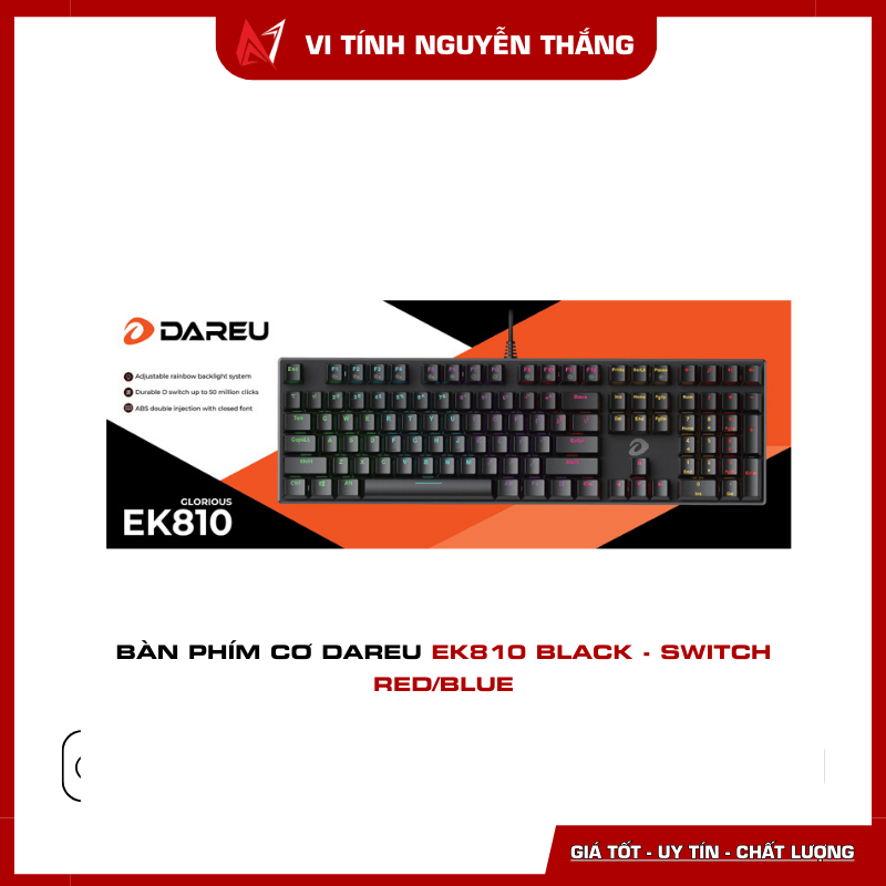 Thiết kế bàn phím DareU EK810 Black