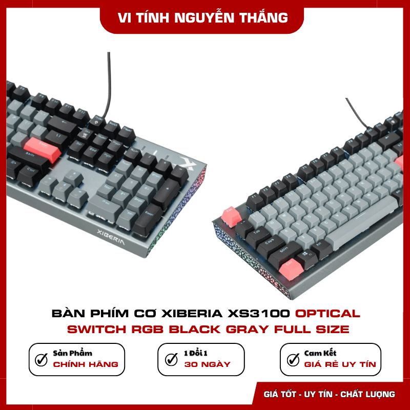 Hệ thống LED bàn phím Xiberia XS3100 LED Ice Blue và RGB cạnh viền Xiberia XS3100