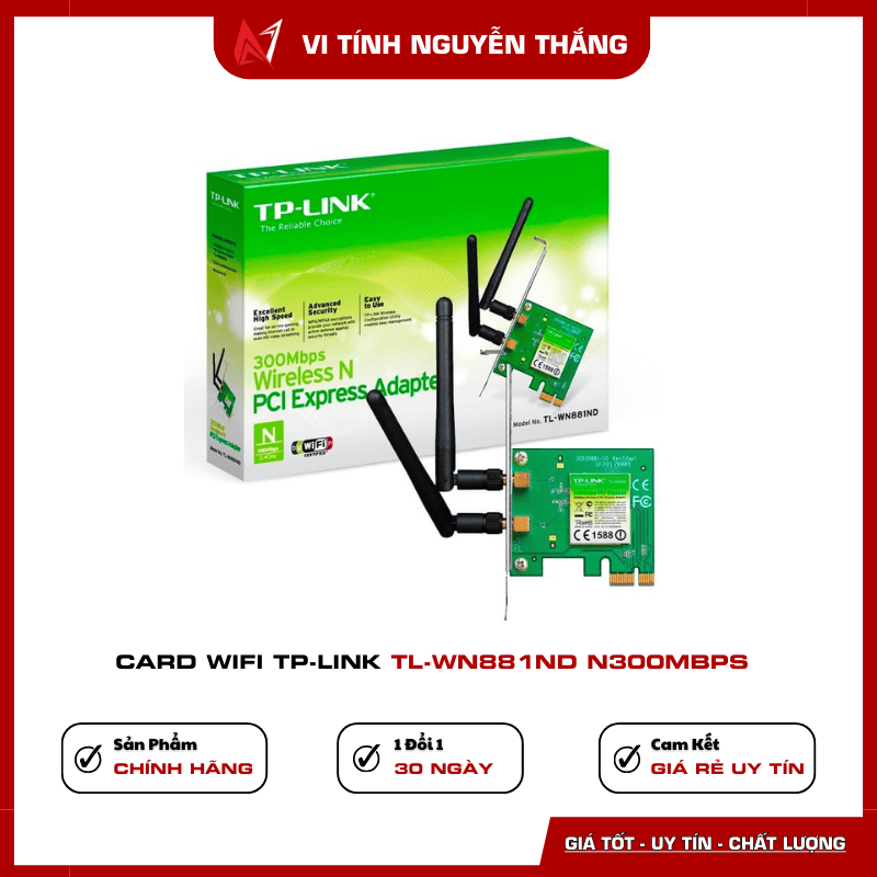 Card WiFi TP-Link TL-WN881ND N300Mbps
