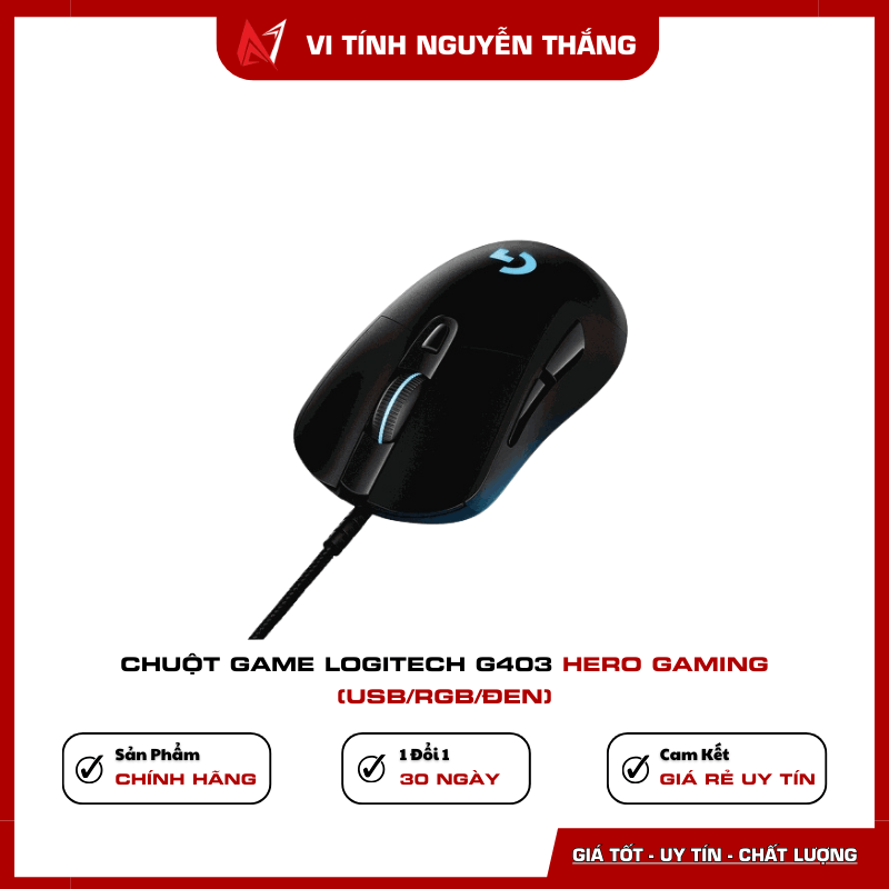 Chuột game Logitech G403 HERO Gaming USB RGB