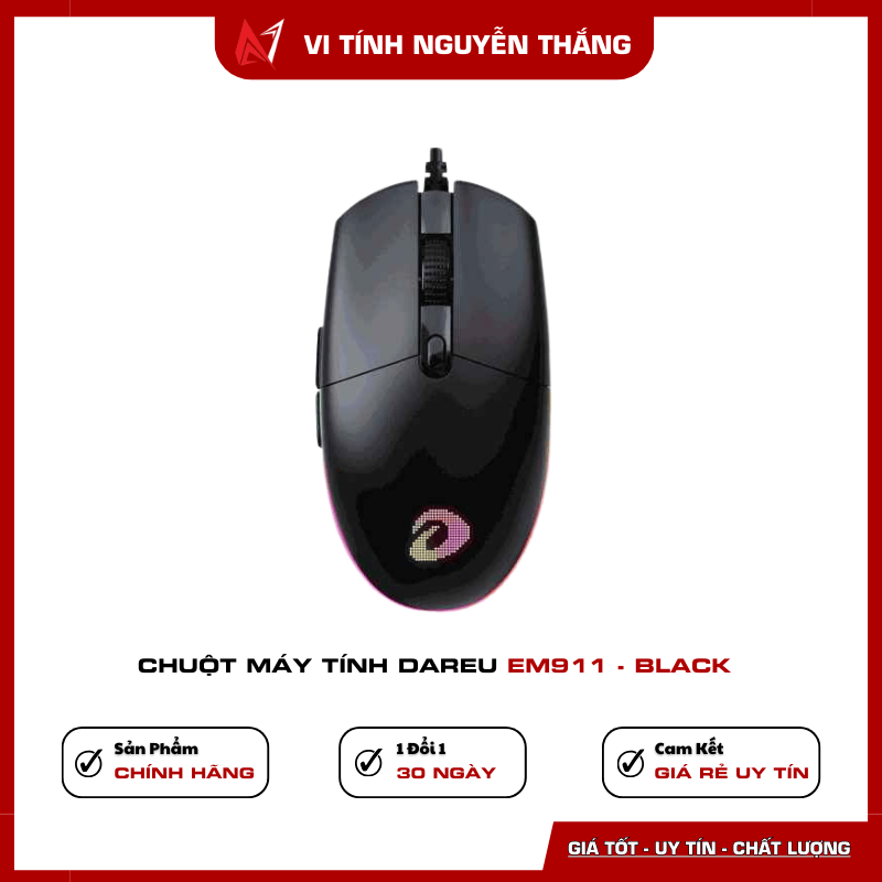 Chuột DareU EM911 Black RGB