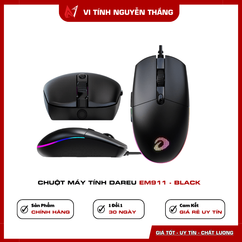 Chuột DareU EM911 Black chính hãng