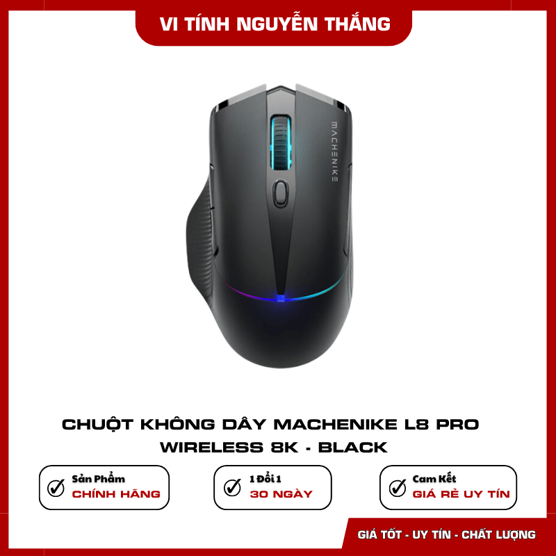 Machenike L8 Pro - Tùy chỉnh DPI và nút bấm Chuột Machenike L8 Pro Wireless 8K Black hỗ trợ phần mềm tùy chỉnh DPI