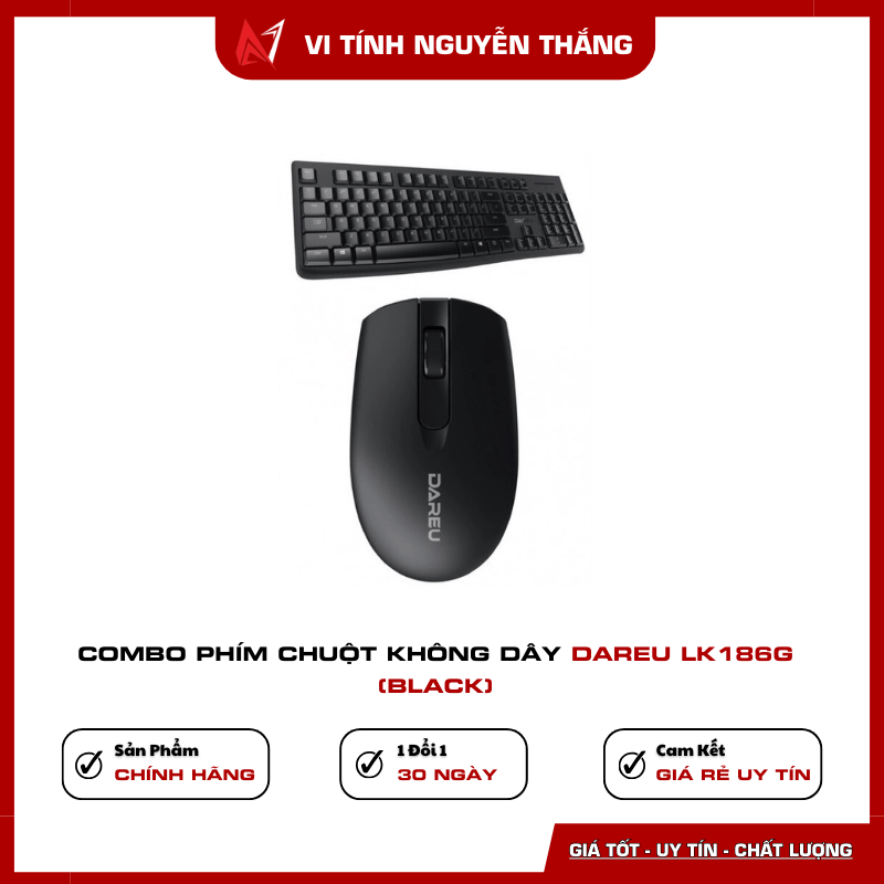 Combo phím chuột DareU LK186G Black