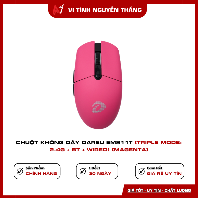 Chuột Dareu EM911T Magenta cảm biến PAW3104 DPI 8000