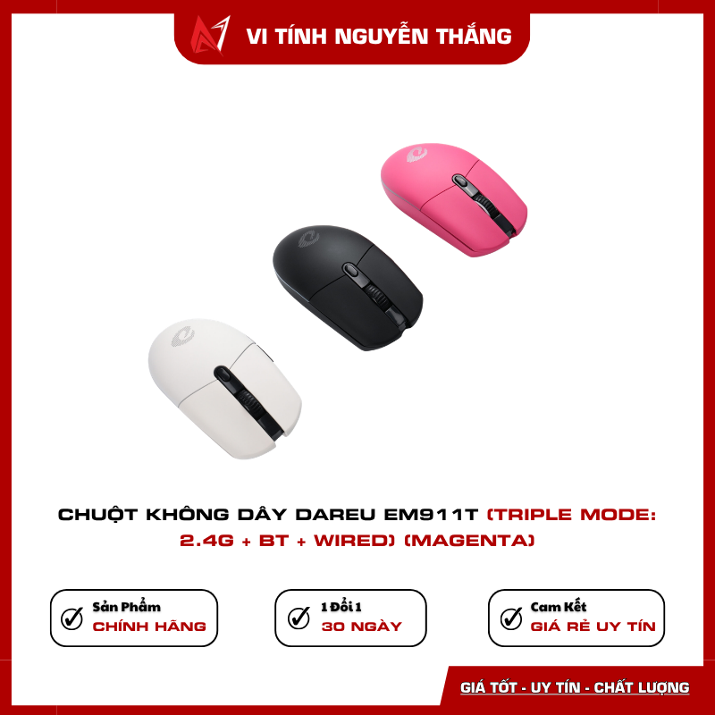 Chuột Dareu EM911T Magenta trọng lượng nhẹ 72g
