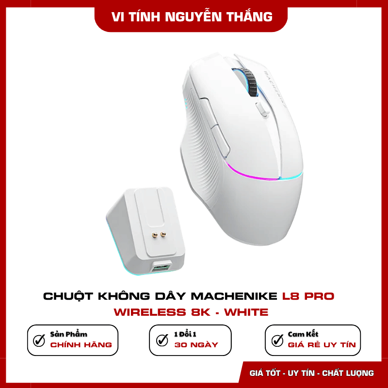 Chuột Machenike L8 Pro Wireless 8K hỗ trợ polling rate 8K