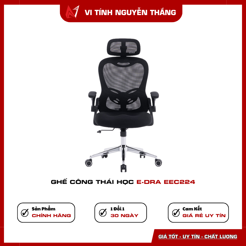Ghế công thái học E-Dra EEC224 hỗ trợ tư thế ngồi làm việc