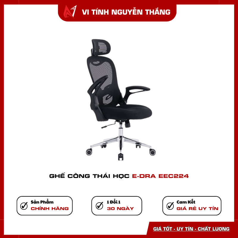 Ghế công thái học E-Dra EEC224 có tựa đầu 3D điều chỉnh
