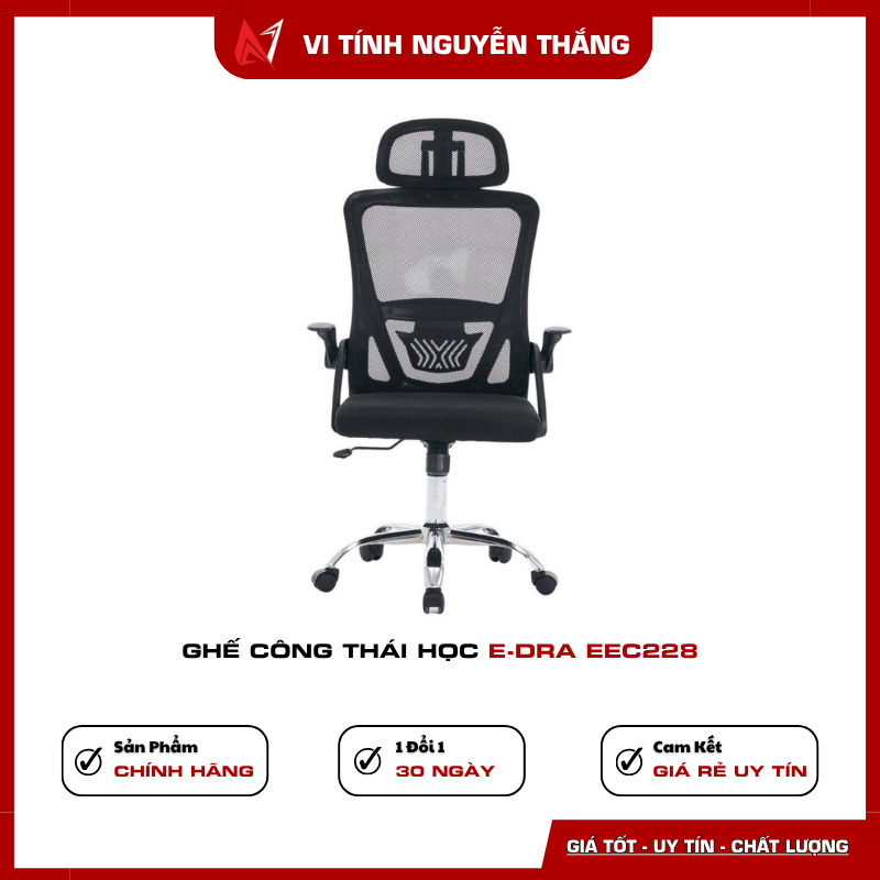 Ghế công thái học E-Dra EEC228 hỗ trợ tư thế ngồi làm việc