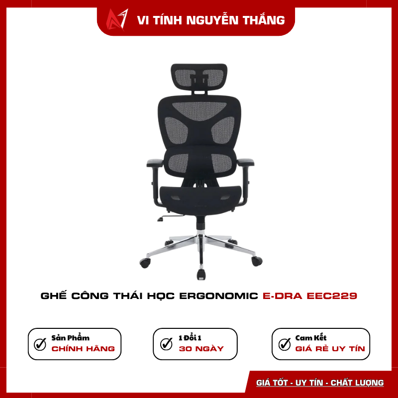 Ghế công thái học Ergonomic E-Dra EEC229 hỗ trợ tư thế ngồi