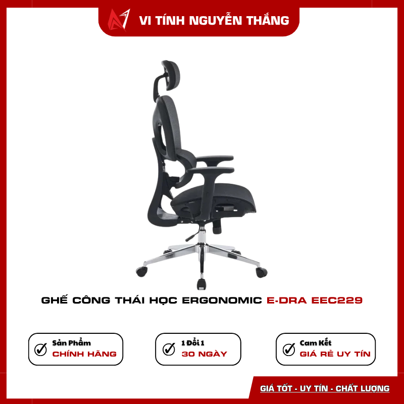 Ghế Ergonomic E-Dra EEC229 tựa đầu đa năng kê tay 3D