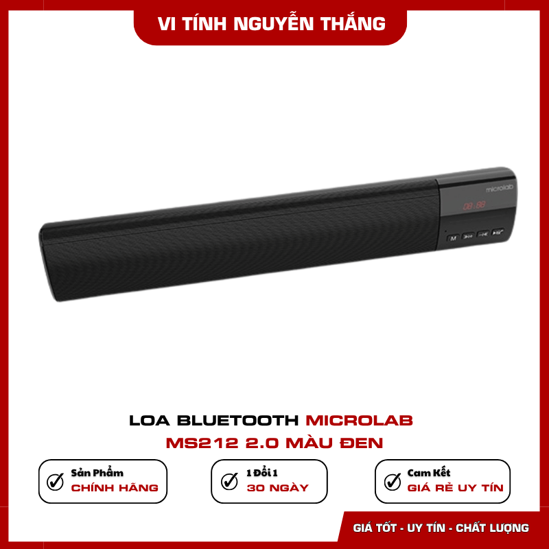Loa Microlab MS212 màu đen với pin sạc tích hợp