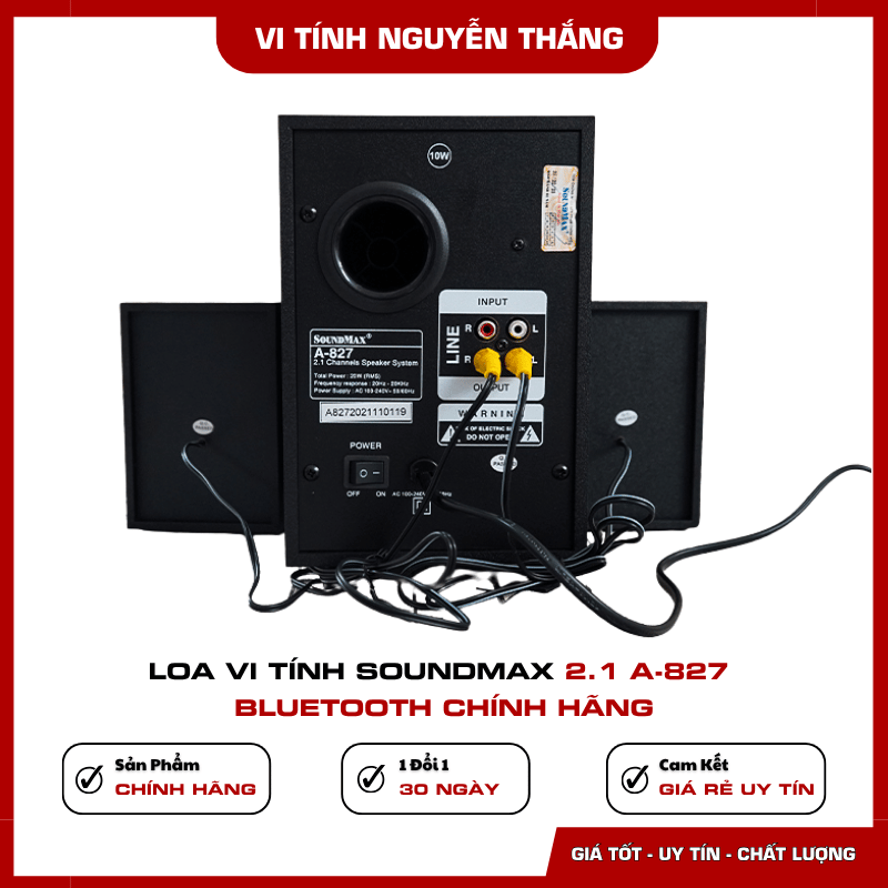 Cụm nút điều chỉnh âm thanh trên loa Soundmax A-827