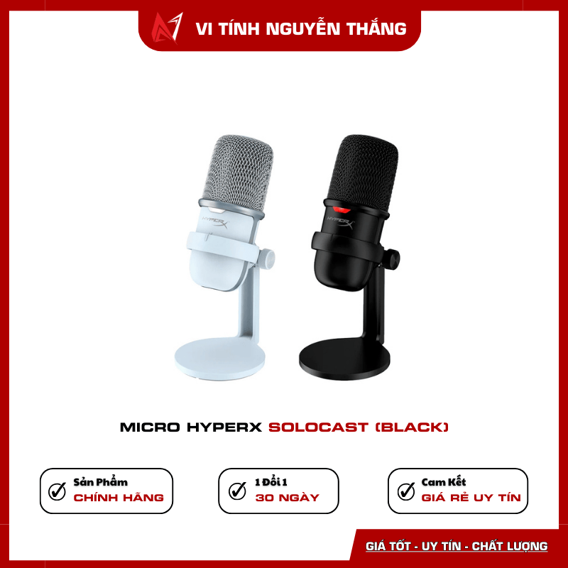 Micro HyperX SoloCast Black để bàn