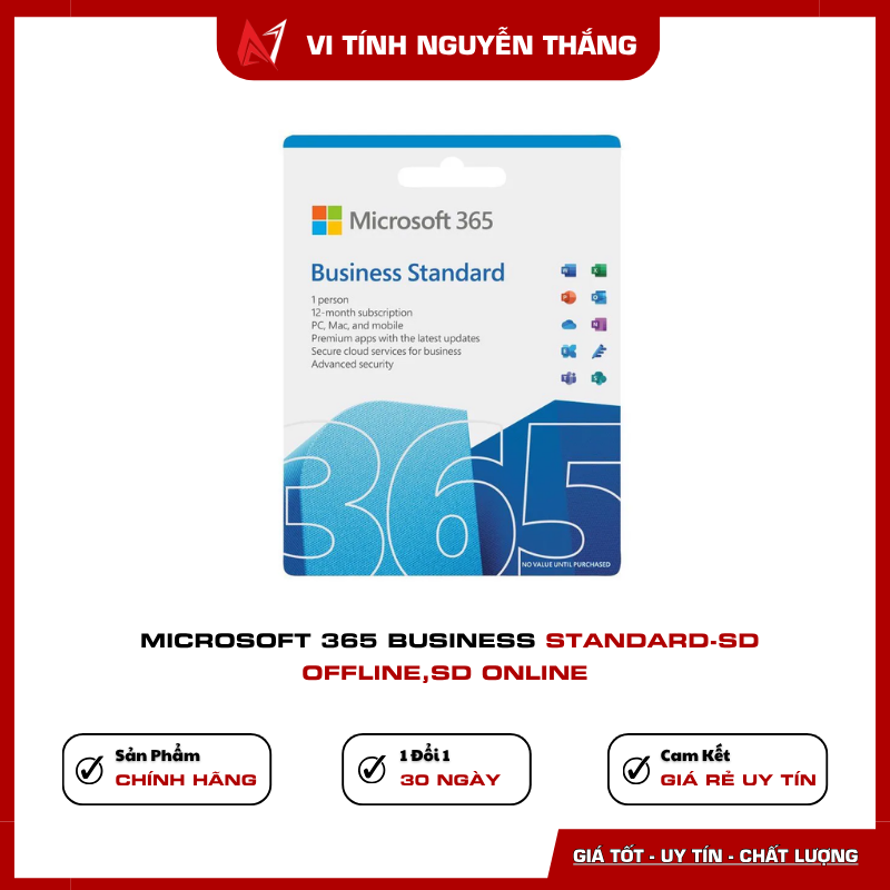 Microsoft 365 Business Standard SD Offline Online Microsoft 365 Business Standard hỗ trợ làm việc offline và online