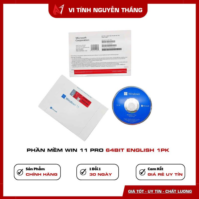 Phần mềm Windows 11 Pro 64bit English 1PK