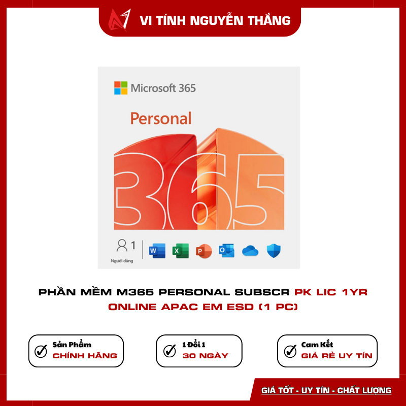 Microsoft 365 Personal hỗ trợ Word Excel PowerPoint Outlook