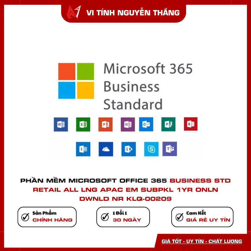 Microsoft 365 Business Standard KLQ-00209 12 tháng Microsoft 365 Business Standard KLQ-00209 key điện tử 12 tháng