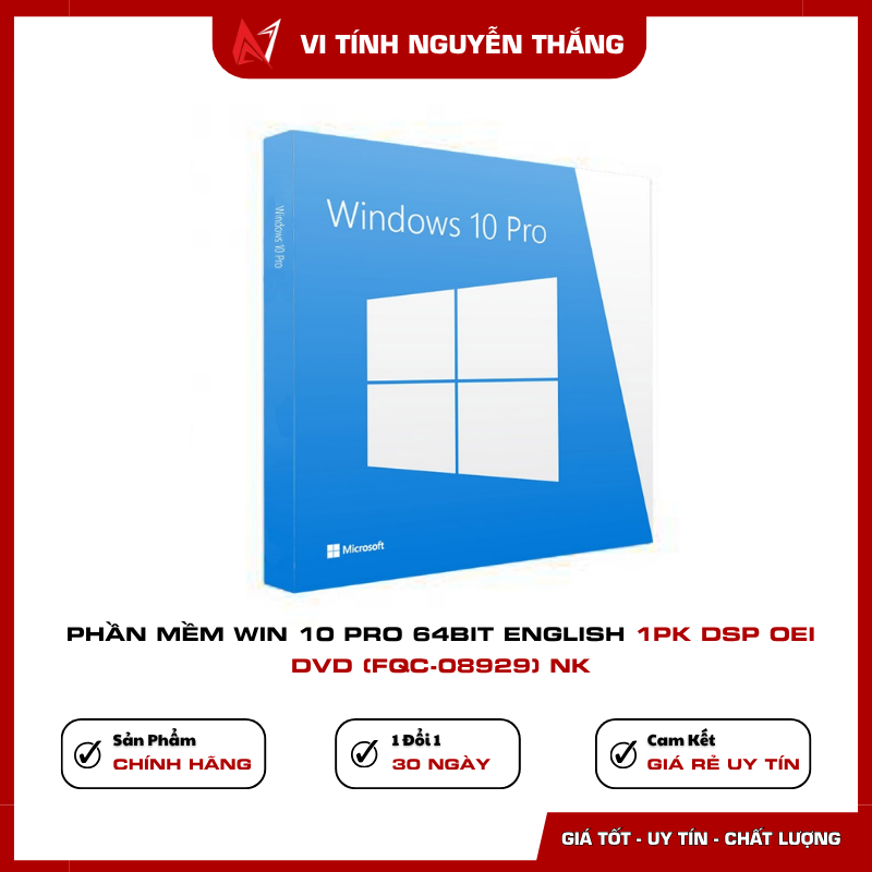 Phần mềm Windows 10 Pro 64Bit English FQC-08929 bản quyền