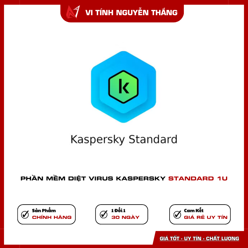 Kaspersky Standard 1U cho máy tính cá nhân văn phòng Kaspersky Standard 1U phù hợp máy tính cá nhân và văn phòng
