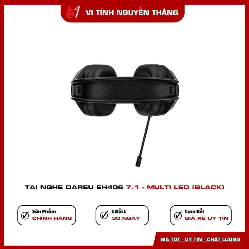 Tai nghe DareU EH406 7.1 Multi LED Black