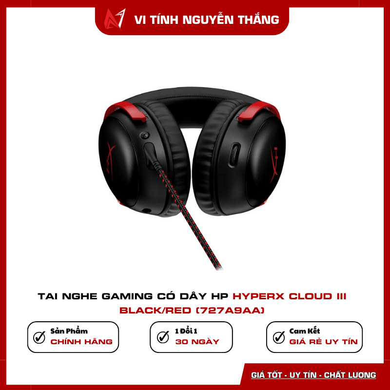 Tai nghe Gaming HP HyperX Cloud III Black Red