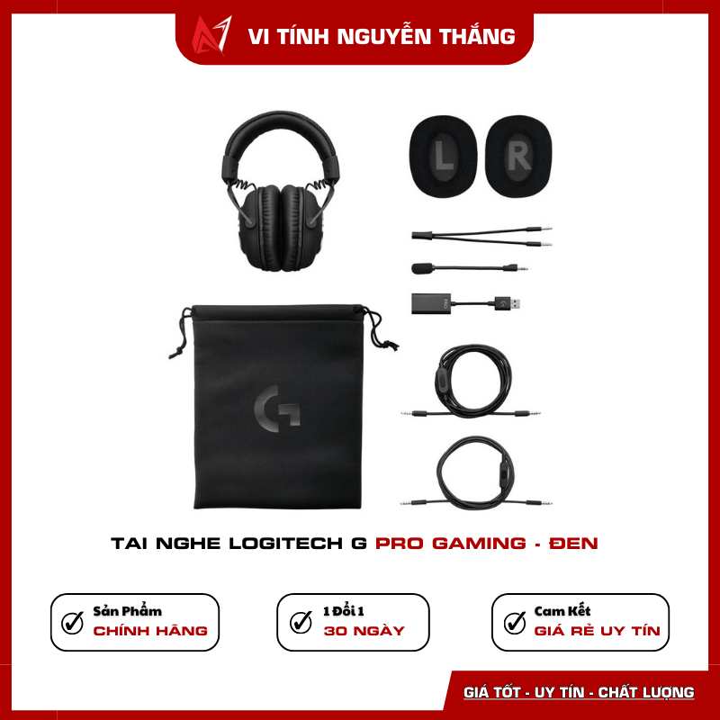 Tai nghe Logitech G Pro Gaming Đen