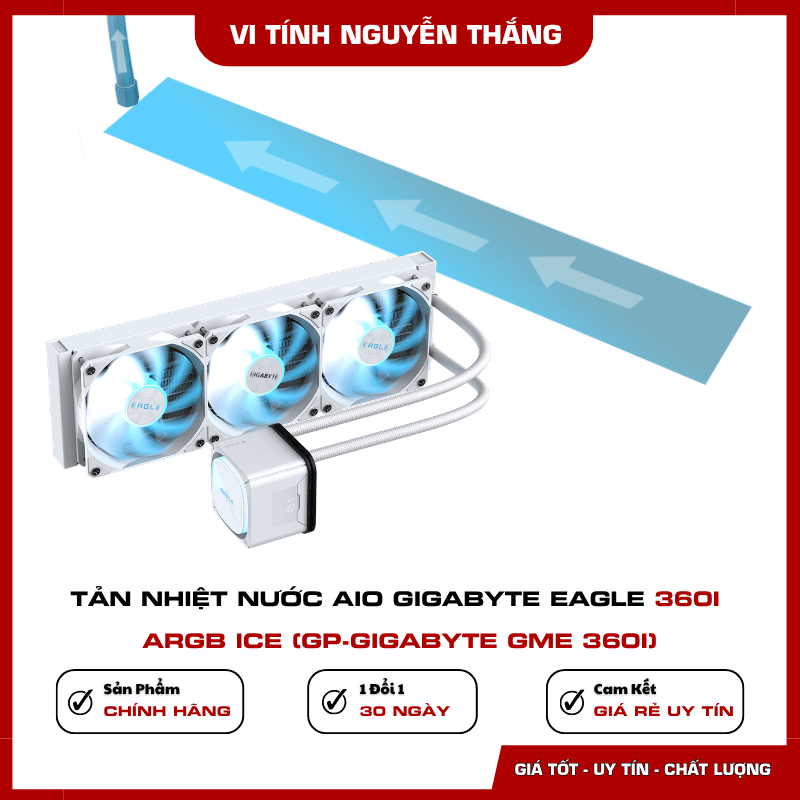 Tản nhiệt nước GIGABYTE EAGLE 360I ARGB ICE radiator 360mm