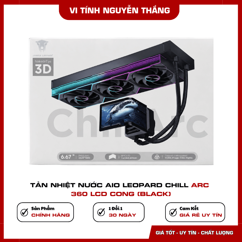 Tản nhiệt nước AIO Leopard Chill ARC 360 LCD Cong Black radiator 360mm