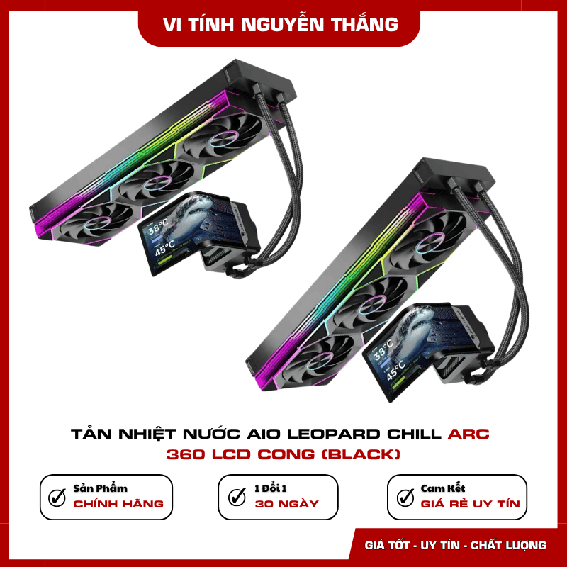 Màn hình LCD cong Leopard Chill ARC 360 Black