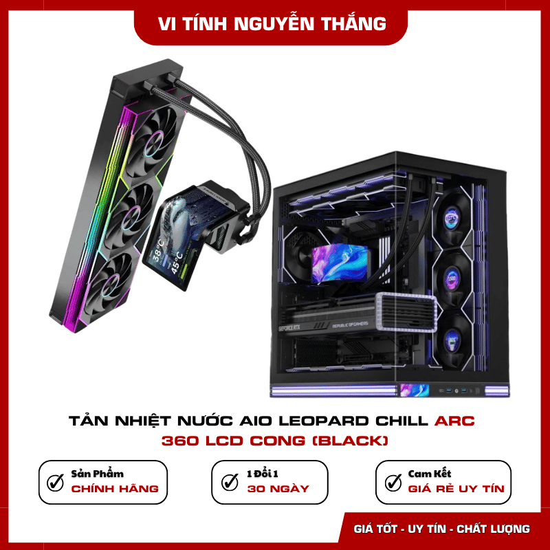 Tản nước AIO Leopard Chill ARC 360 LCD Cong cho cấu hình hiệu năng cao