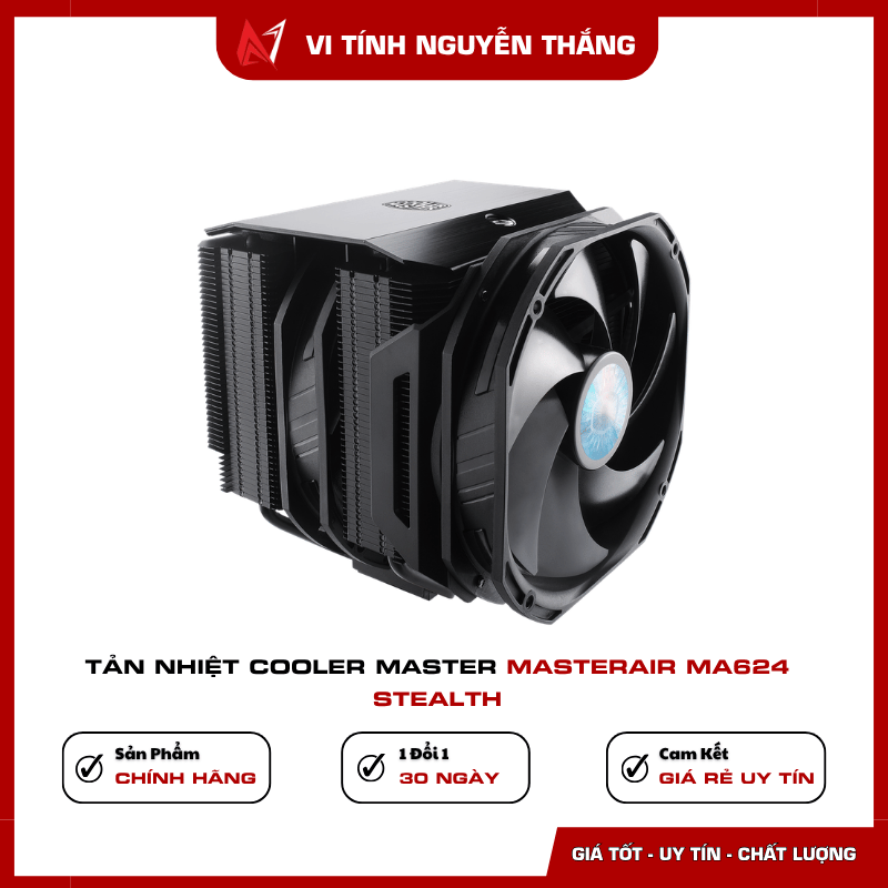 Cooler Master MA624 Stealth 6 heatpipe tản nhiệt CPU