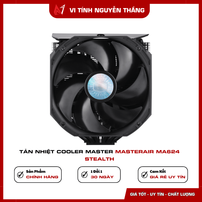 Quạt PWM Cooler Master MasterAir MA624 Stealth màu đen