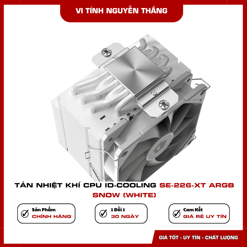 Quạt PWM 120 mm của ID-Cooling SE-226-XT ARGB Snow White