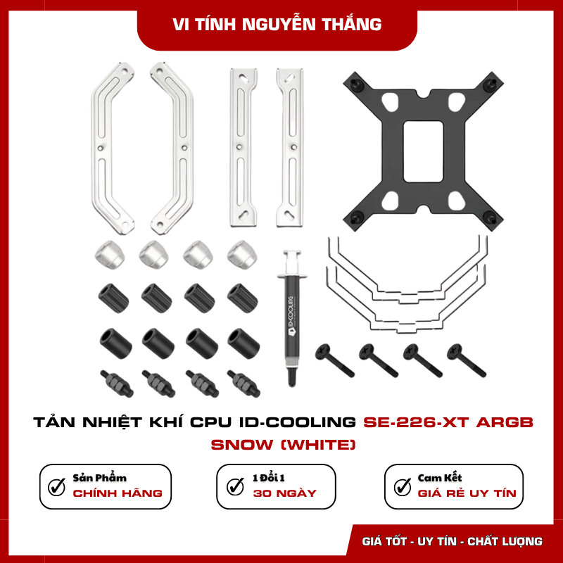 ID-Cooling SE-226-XT ARGB Snow màu trắng cho PC gaming