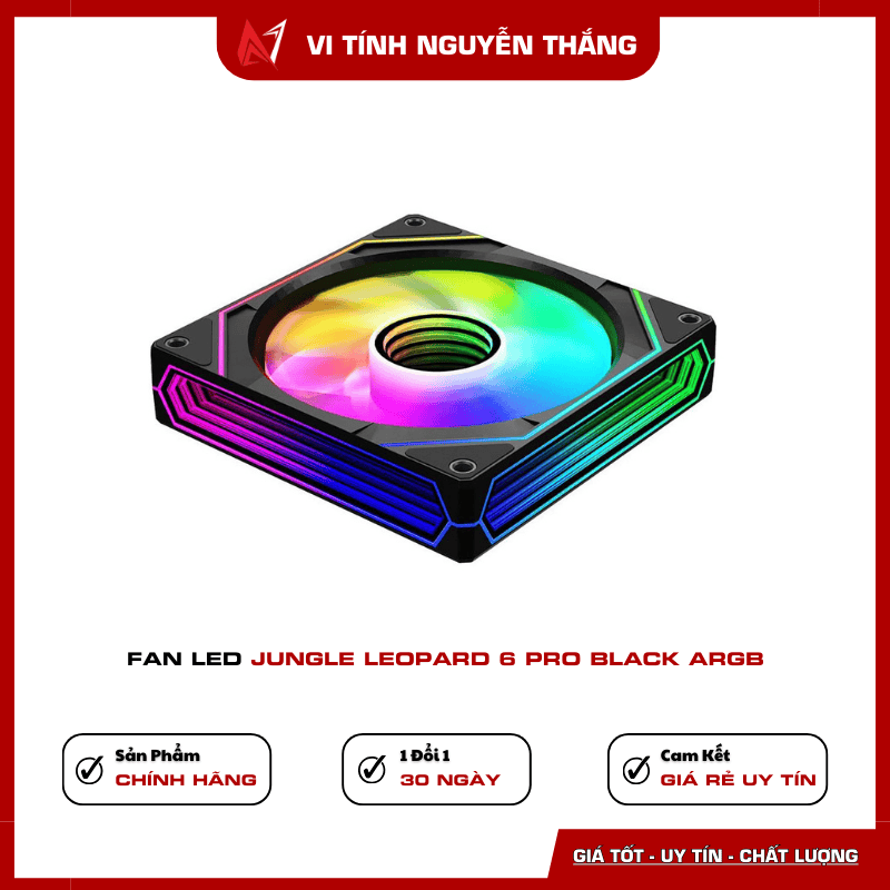 Fan LED Jungle Leopard 6 Pro Black ARGB