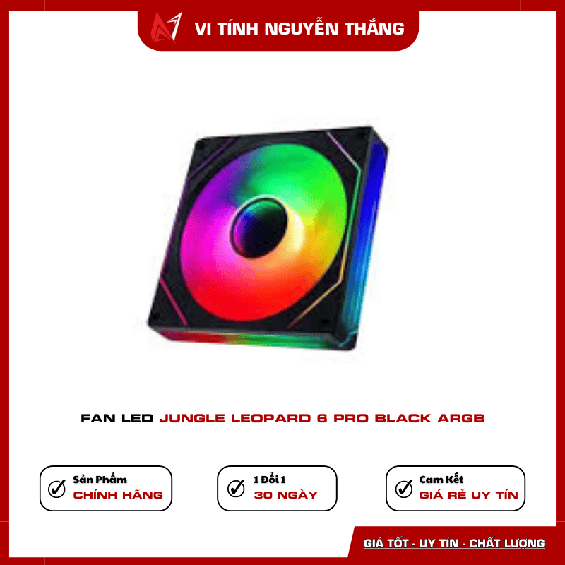 Fan LED Jungle Leopard 6 Pro Black ARGB