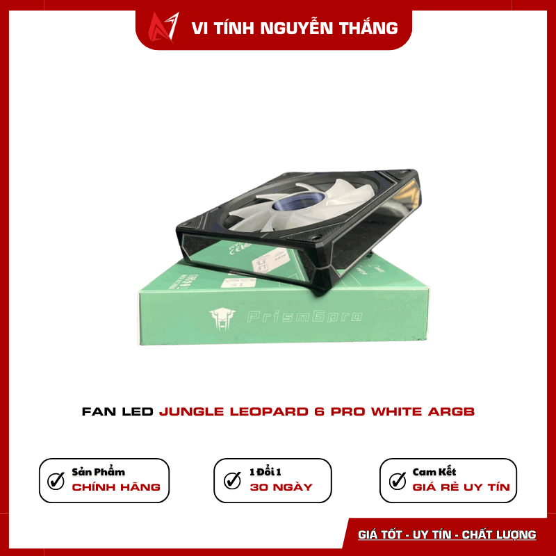 Fan LED Jungle Leopard 6 Pro White ARGB