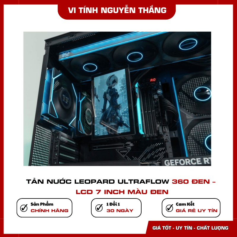 Leopard UltraFlow 360 Đen lắp trong cấu hình PC gaming