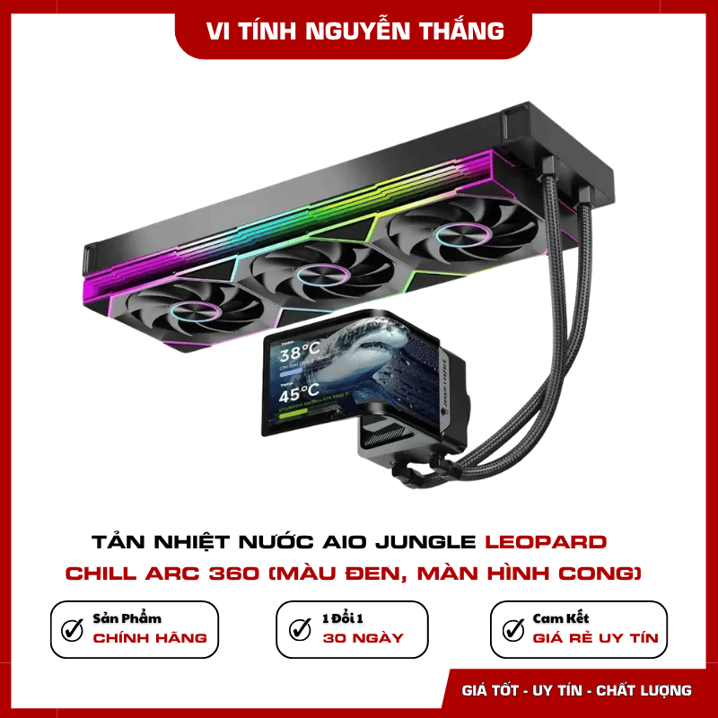 Tản nhiệt nước AIO Jungle Leopard Chill Arc 360 màn hình cong AMOLED