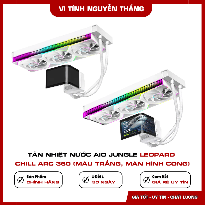 Radiator 360mm Jungle Leopard Chill Arc 360 màu trắng